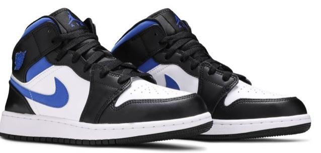 Jordan 1 Mid 'White Black Royal' GS