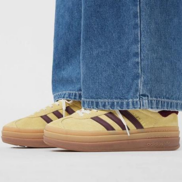 adidas Gazelle Bold Yellow/Maroon