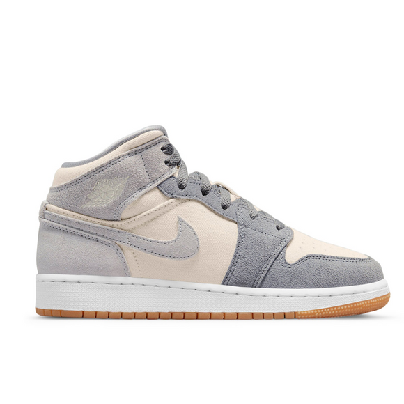 Jordan 1 Mid Coconut Milk Particle Grey ( GS) 