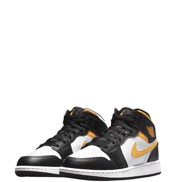 Air Jordan 1 Mid White Pollen Black (GS)