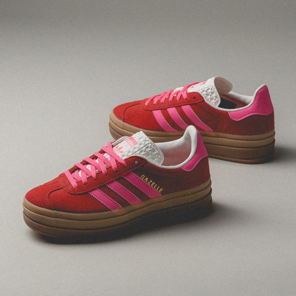 Adidas Gazelle Bold "Collegiate Red / Lucid Pink"