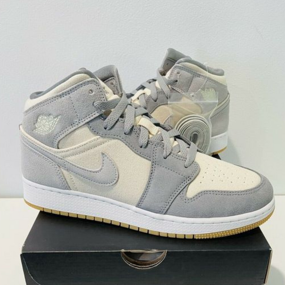 Jordan 1 Mid  Coconut Milk Particle Grey