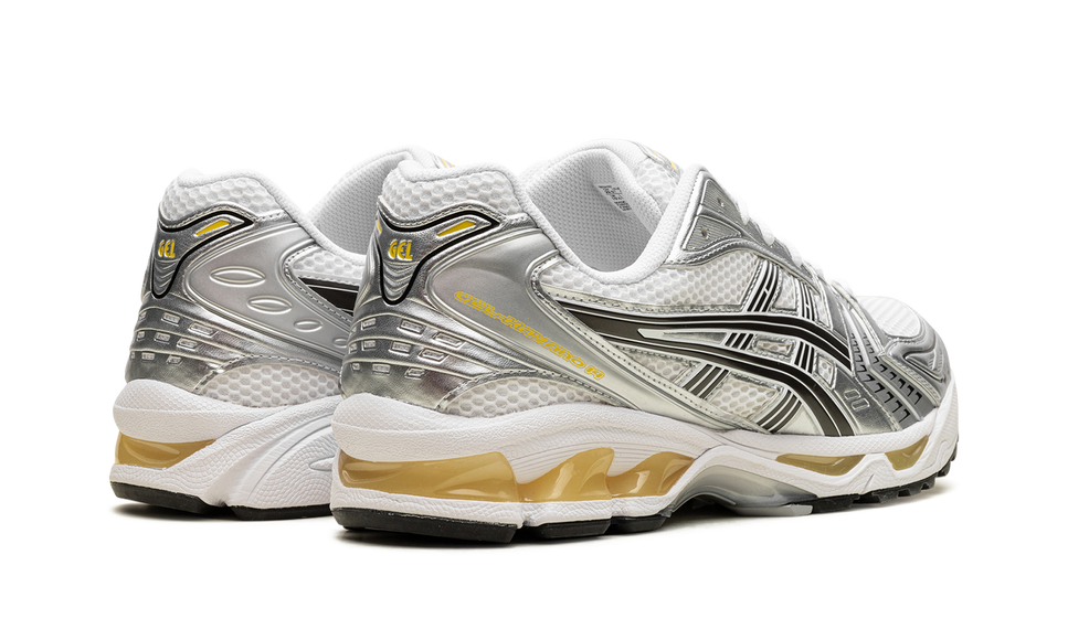 ASICS GEL-Kayano 14 Tai Chi Yellow 1203A537-101 SneakerMood Pair, rear three-quarter view