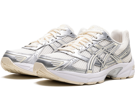 ASICS Gel-1130 Cream Pure Silver (Women's) 1202A164-107 SneakerMood Pair, three-quarter view