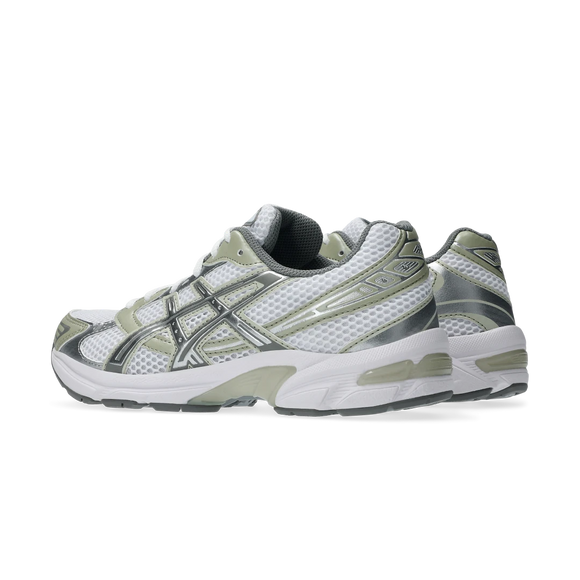 ASICS Gel-1130 White Dried Leaf Green (Women's) 1202A164-124 SneakerMood Pair, rear three-quarter view