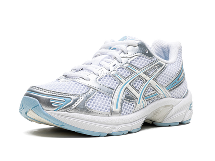 ASICS Gel-1130 White Ivory Light Blue (Women's) 1202A504-100 SneakerMood Front three-quarter view