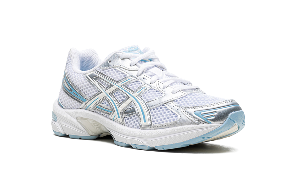 ASICS Gel-1130 White Ivory Light Blue (Women's) 1202A504-100 SneakerMood Front three-quarter view
