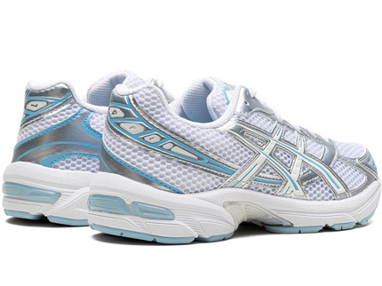 ASICS Gel-1130 White Ivory Light Blue (Women's) 1202A504-100 SneakerMood Pair, rear three-quarter view