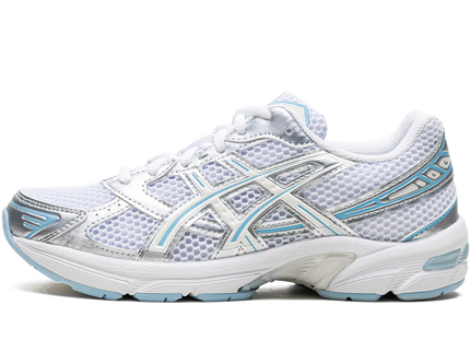 ASICS Gel-1130 White Ivory Light Blue (Women's) 1202A504-100 SneakerMood Side view, toe pointing left