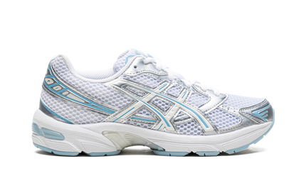 ASICS Gel-1130 White Ivory Light Blue (Women's) 1202A504-100 SneakerMood Side view, toe pointing right