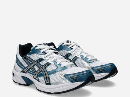 ASICS Gel-1130 White Restful Teal 1203A609-103 SneakerMood Pair, three-quarter view