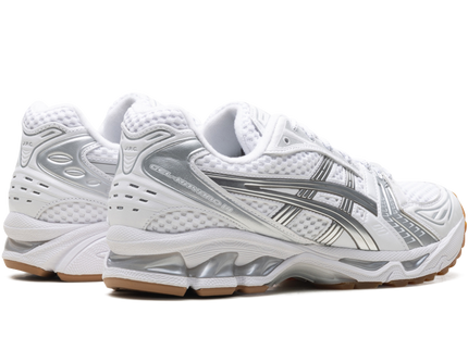 ASICS Gel-Kayano 14 A.P.C. White Pure Silver 1203A727-100 SneakerMood Pair, rear three-quarter view