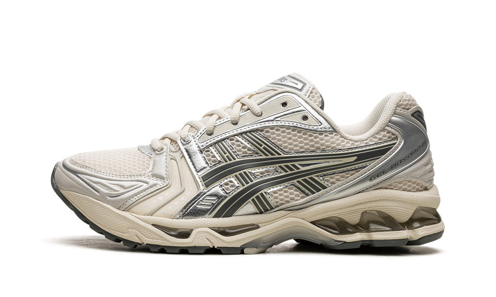 ASICS Gel-Kayano 14 Birch Dark Pewter 1201A019-200 SneakerMood Side view, toe pointing left