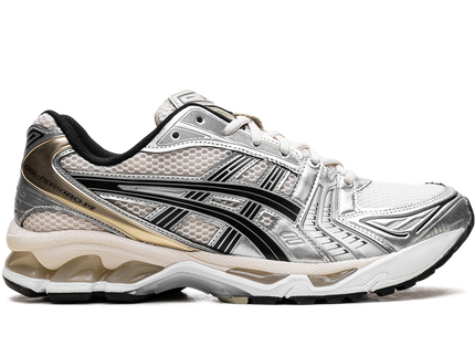 ASICS Gel-Kayano 14 Birch Pure Silver 1203A537-200 SneakerMood Side view, toe pointing right