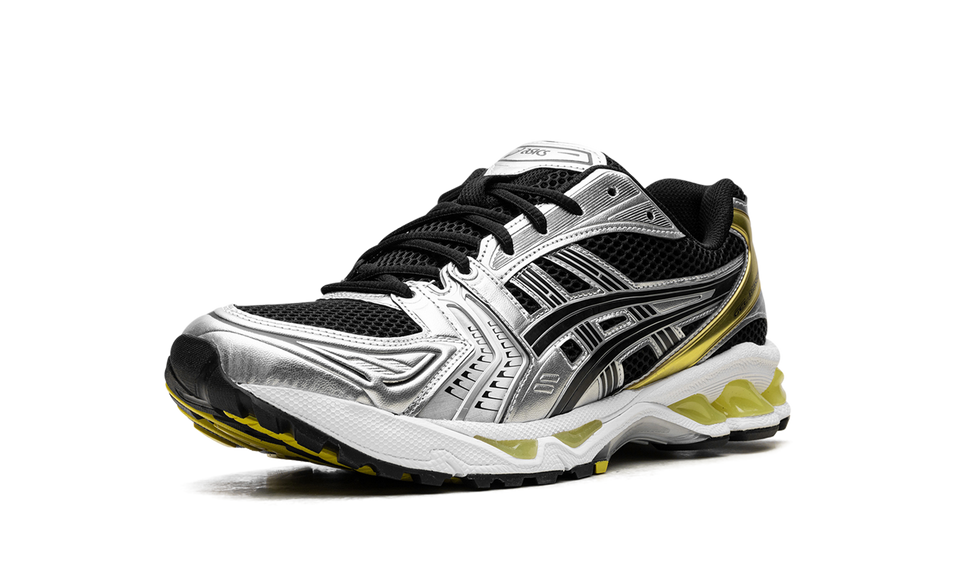 ASICS Gel-Kayano 14 Black Lemon Spark 1203A537-001 SneakerMood Front three-quarter view