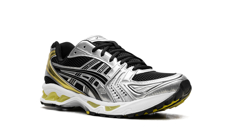 ASICS Gel-Kayano 14 Black Lemon Spark 1203A537-001 SneakerMood Front three-quarter view