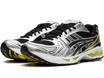 ASICS Gel-Kayano 14 Black Lemon Spark 1203A537-001 SneakerMood Pair, three-quarter view