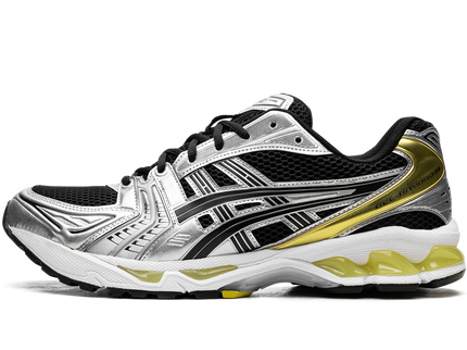 ASICS Gel-Kayano 14 Black Lemon Spark 1203A537-001 SneakerMood Side view, toe pointing left