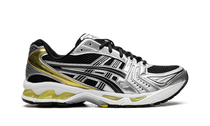 ASICS Gel-Kayano 14 Black Lemon Spark 1203A537-001 SneakerMood Side view, toe pointing right