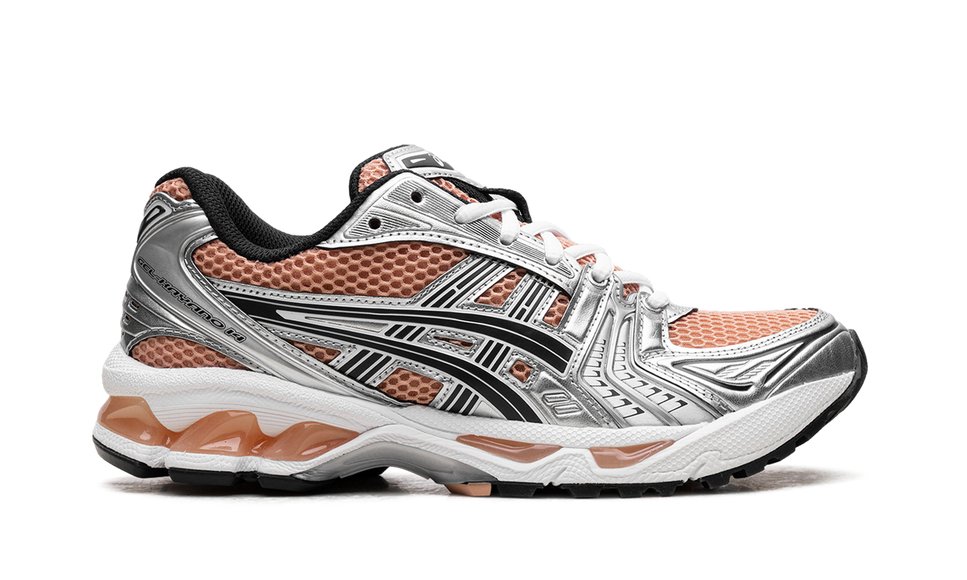 ASICS Gel-Kayano 14 Sepia Pure Silver 1203A537-201 SneakerMood Side view, toe pointing right
