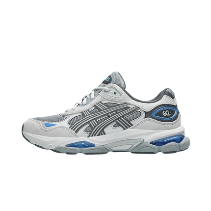 ASICS Gel-NYC 2.0 Gravel Piedmont Grey Blue 1203A895-021 SneakerMood Side view, toe pointing left