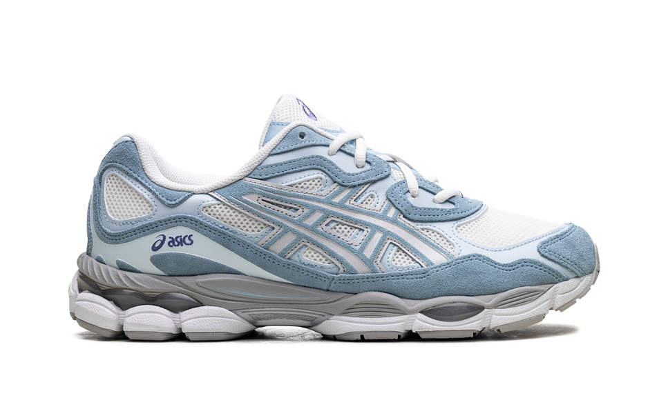 ASICS Gel-NYC Cream Arctic Sky 1203A383-107 SneakerMood Side view, toe pointing right