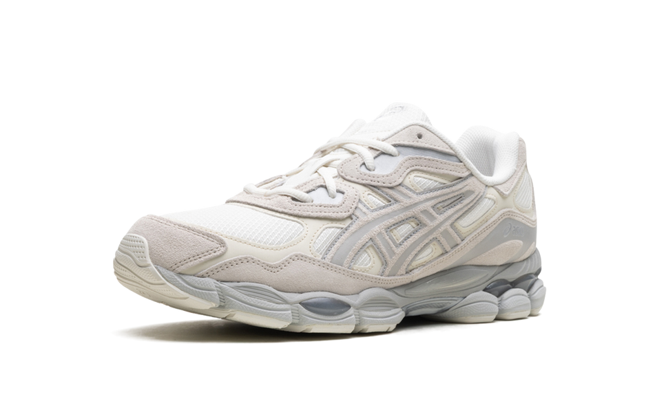 ASICS Gel-NYC Cream Grey 1203A739-100 SneakerMood Front three-quarter view