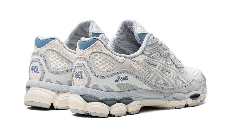 ASICS Gel-NYC Ivory Mid Grey 1203A372-600 SneakerMood Pair, rear three-quarter view