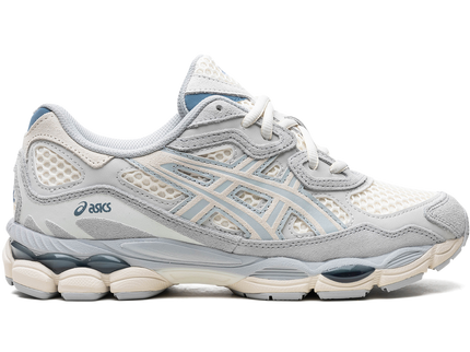 ASICS Gel-NYC Ivory Mid Grey 1203A372-600 SneakerMood Side view, toe pointing right