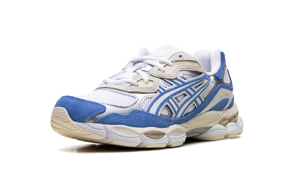 ASICS Gel-NYC White Blue Coast 1203A383-116 SneakerMood Front three-quarter view