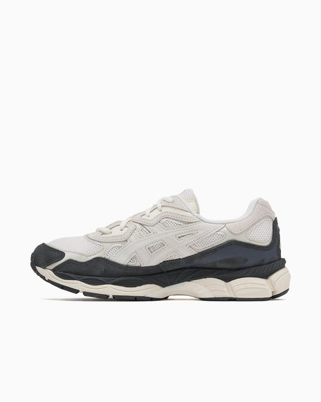 ASICS Gel-NYC White Smoke Grey 1203A383-111 SneakerMood Side view, toe pointing left