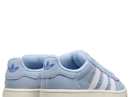 Adidas Campus 00's Clear Sky Blue Gold JI4651 SneakerMood Pair rear three-quarter view