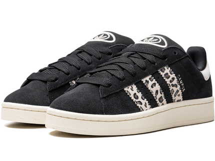 Adidas Campus 00s Black Leopard (Women's) ID7039 SneakerMood Pair, front three-quarter view