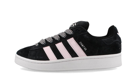 Adidas Campus 00s Core Black Almost Pink HP6396 SneakerMood Front three-quarter view