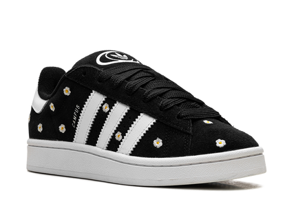 Adidas Campus 00s Core Black Floral (Women's) IF9640 SneakerMood Front three-quarter view