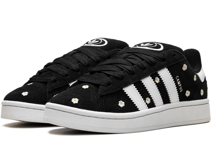 Adidas Campus 00s Core Black Floral (Women's) IF9640 SneakerMood Pair, front three-quarter view