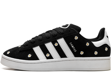 Adidas Campus 00s Core Black Floral (Women's) IF9640 SneakerMood Side view, toe pointing left