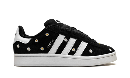 Adidas Campus 00s Core Black Floral (Women's) IF9640 SneakerMood Side view, toe pointing right