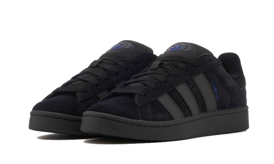 Adidas Campus 00s Core Black Lucid Blue ID2064 SneakerMood Pair, front three-quarter view