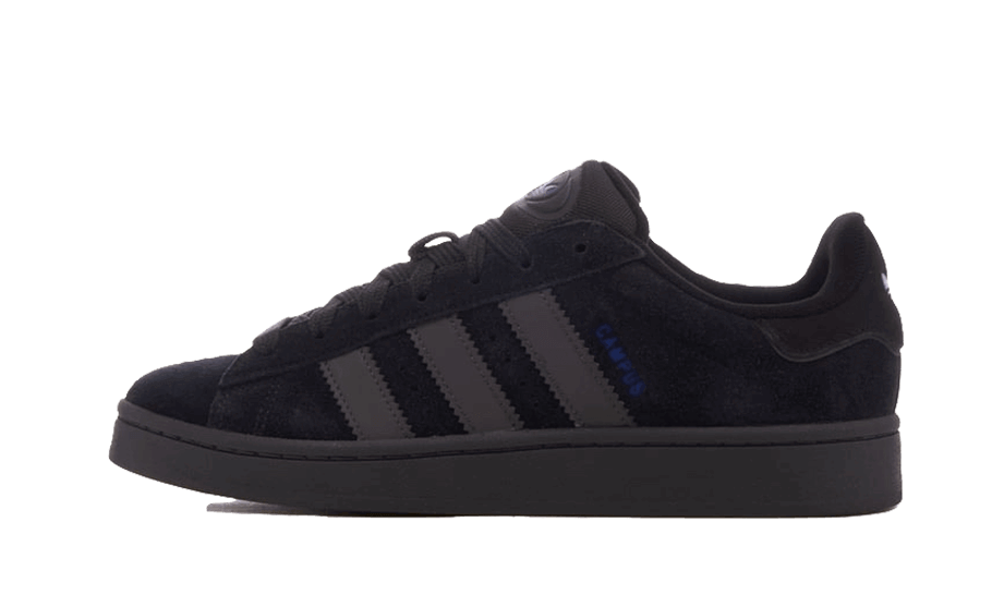 Adidas Campus 00s Core Black Lucid Blue ID2064 SneakerMood Side view, toe pointing left