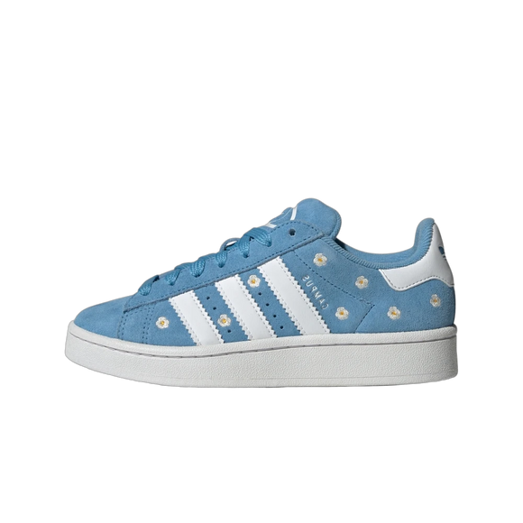 Adidas Campus 00s Light Blue Floral (Kid's) IG6998 SneakerMood Side view, toe pointing left