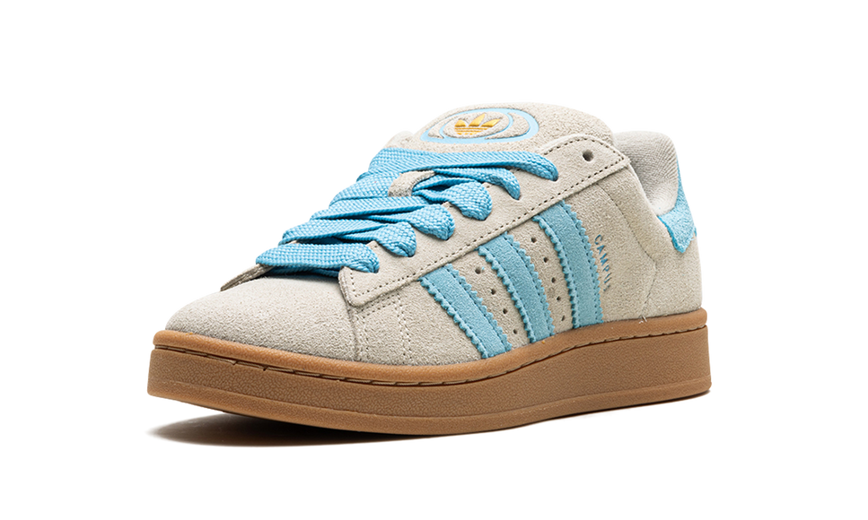 Adidas Campus 00s Putty Grey Preloved Blue IE5588 SneakerMood Front three-quarter view