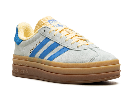 Adidas Gazelle Bold Almost Blue Yellow (Women's) IE0430 SneakerMood Front three-quarter view