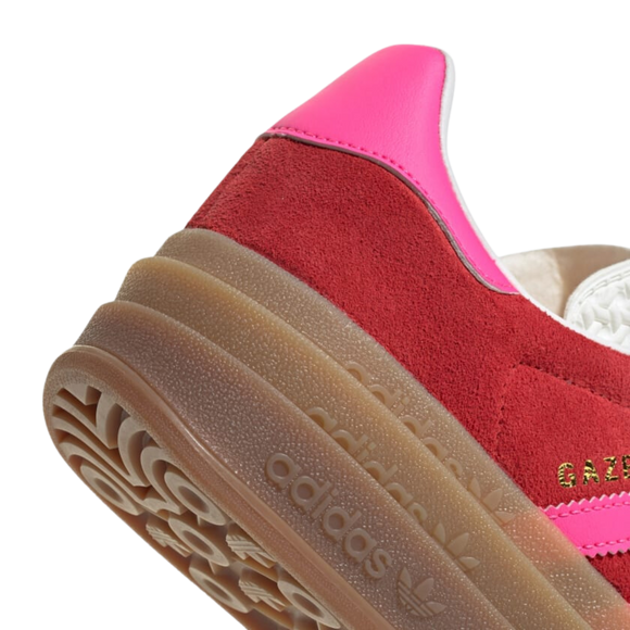 Adidas Gazelle Bold "Collegiate Red / Lucid Pink" IH7496 SneakerMood Heel detail