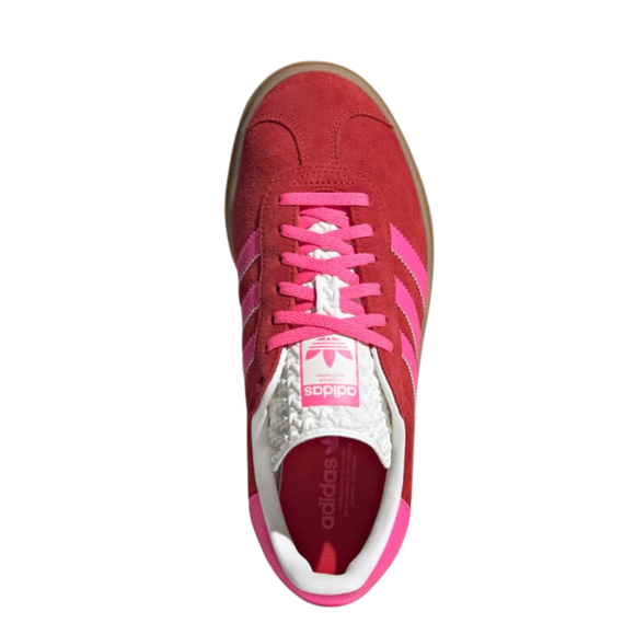 Adidas Gazelle Bold "Collegiate Red / Lucid Pink" IH7496 SneakerMood Top view