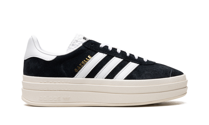 Adidas Gazelle Bold Core Black White (Women's) HQ6912 SneakerMood Side view, toe pointing right