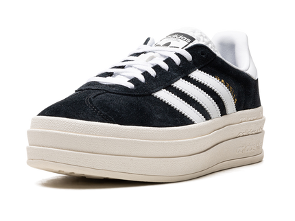 Adidas Gazelle Bold Core Black White (Women's) HQ6912 SneakerMood Front three-quarter view