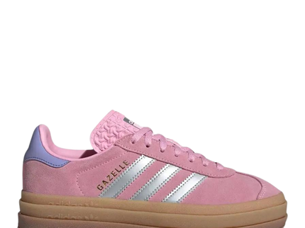 Adidas Gazelle Bold Pink Silver GS JH5539 SneakerMood Side view toe pointing right