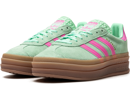 Adidas Gazelle Bold Pulse Mint Pink (Women's) H06125 SneakerMood Pair, front three-quarter view