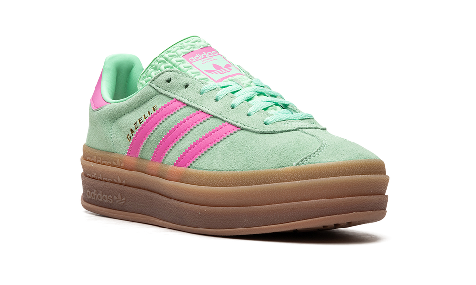 Adidas Gazelle Bold Pulse Mint Pink (Women's) H06125 SneakerMood Front three-quarter view